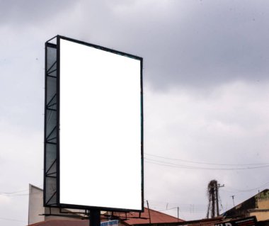 A blank large billboard in Ibadan, Oyo State, Nigeria - West of Africa on Wednesday, September 4, 2024. clipart