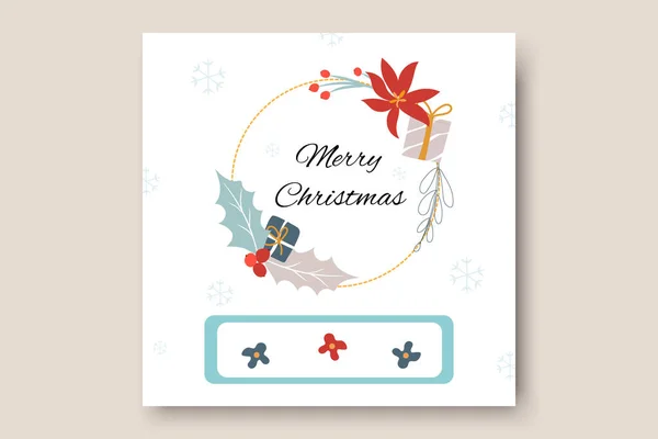 Enchanting Christmas Template Card — Stock Vector