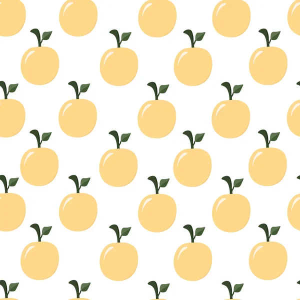 stock vector Seamless pattern with oranges on a white background.