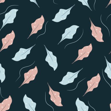 Pastel renkli basit, pürüzsüz yapraklar.