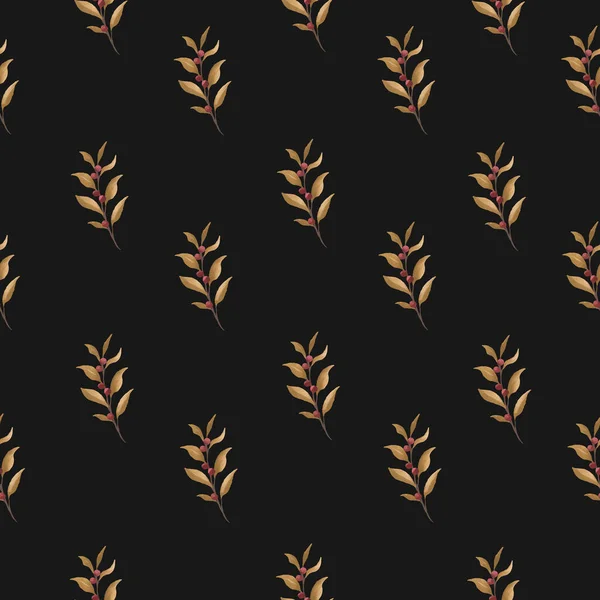 Безкоштовний Векторний Безшовний Візерунок Листя Акварелі Текстилю — стоковий вектор