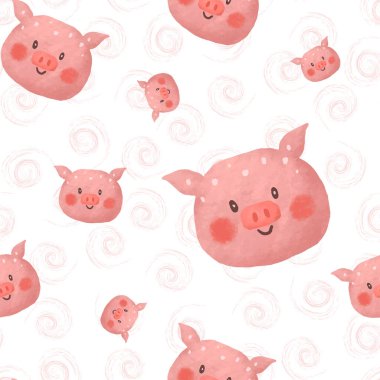 Desen arkaplan için sevimli hayvan karikatürü