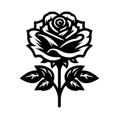 Beyaz arka plan üzerinde izole vektör gül çiçek