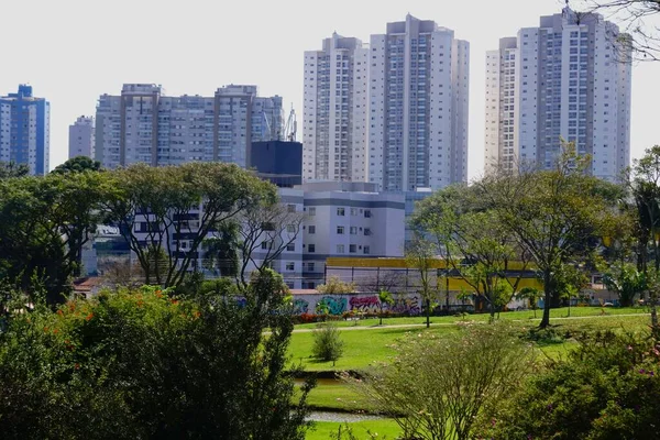 植物园是巴西库里提巴最大的明信片之一 也是该市游客最多的地方 — 图库照片