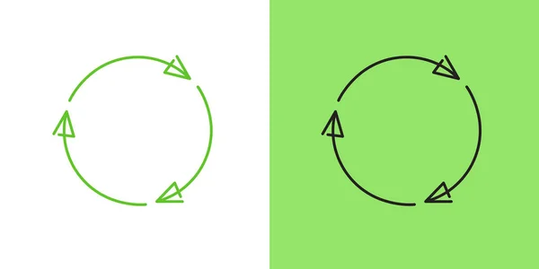 Flecha Circular Reutilizar Iconos Signo Diseño Vector Ilustración Del Símbolo — Archivo Imágenes Vectoriales