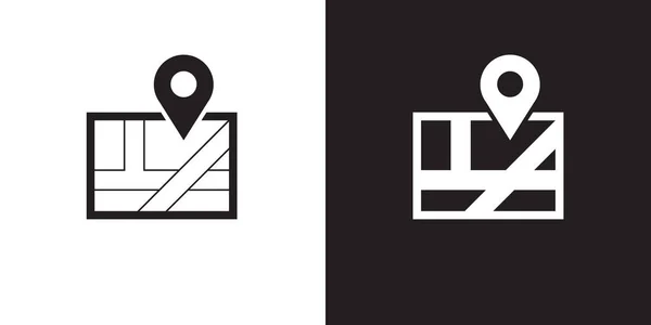 Gps Mapas Pin Point Marker Iconos Diseño Vector Ilustración Símbolo — Vector de stock