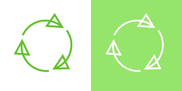 Verwenden Sie Kreisförmige Pfeilzeichen Symbole Design Vektor Veranschaulichung Der Nachhaltigkeit — Stockvektor
