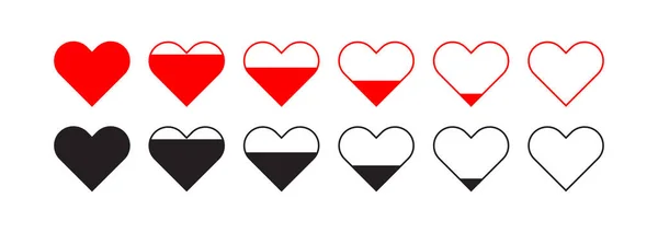 Amor Indicador Ícones Vetor Design Valentine Lareira Símbolo Ilustração — Vetor de Stock