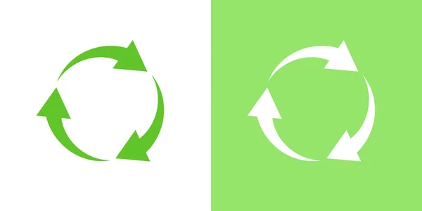 Pfeil Kreisförmige Wiederverwendung Symbole Design Vektor Veranschaulichung Der Nachhaltigkeit Grüner — Stockvektor