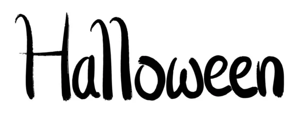 Halloween Wort Handgezeichnet Design Illustration — Stockvektor