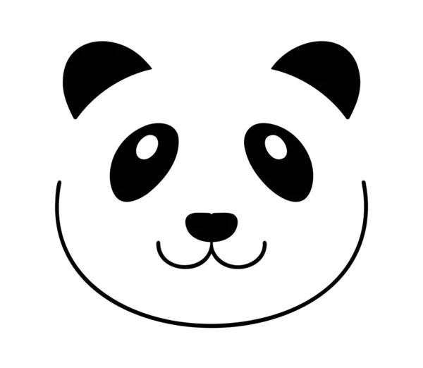 stock vector Cute panda hand drawn design illustration. 