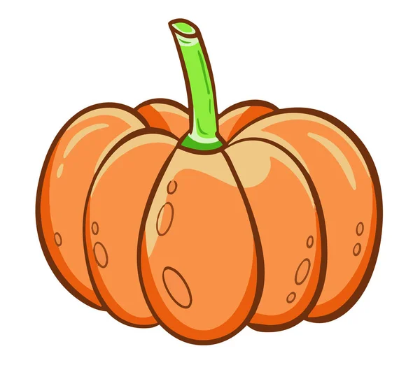 Pompoen Hand Getekend Cartoon Ontwerp Vector Thanksgiving Vakantie Symbool — Stockvector
