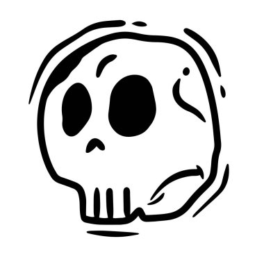 iskeletli kafatası, vektör çizimi