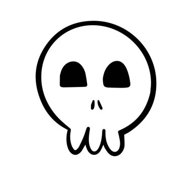 Kafatası. Web simgesi basit illüstrasyon