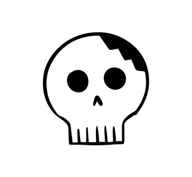 Kurukafa simgesi vektör illüstrasyonu