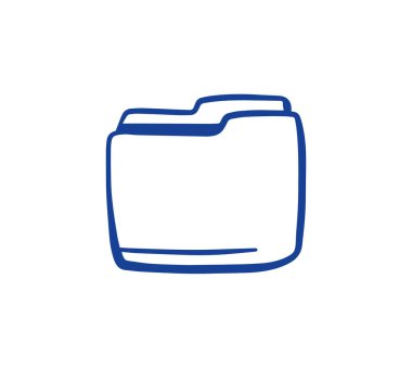 Dizin dosyası elle çizilmiş simge tasarım vektörü. 