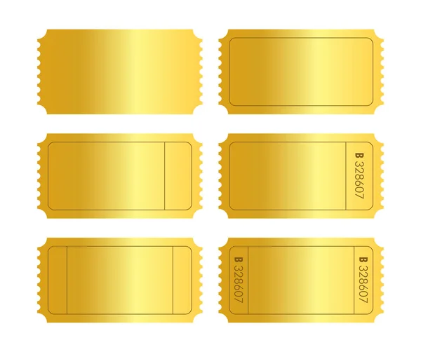 stock vector Golden ticket vector design template. Premium coupon festival paper symbol. 