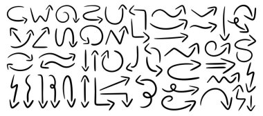 El çizimi harfler, vektör illüstrasyonu