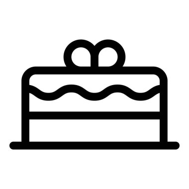 Kek. Web simgesi basit illüstrasyon