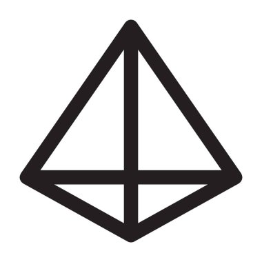 Elmas. Web simgesi basit illüstrasyon