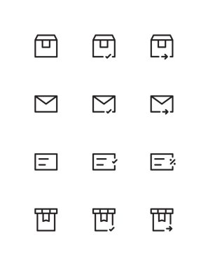 Evrensel simgeler dizisi. vektör illüstrasyonu