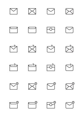 Zarf posta simgesi. vektör illüstrasyonu