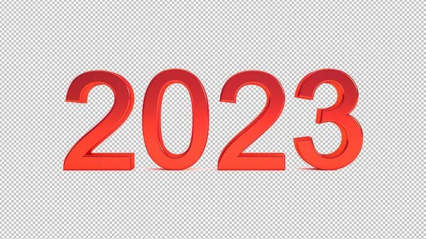 2023 Rød Tekst Isolert Transparent Png Bakgrunn Happy New Year – stockfoto