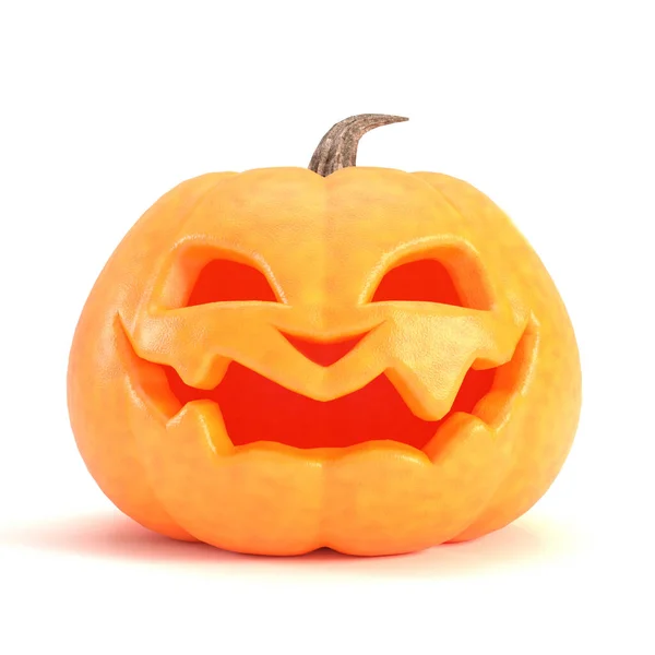 Jack Linterna Aislada Sobre Fondo Blanco Para Concepto Halloween Sonriente — Foto de Stock