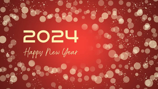 2024 Szczęśliwego Nowego Roku Bożego Narodzenia Czerwony Abstrakcyjny Błyszczący Nagłówek — Zdjęcie stockowe