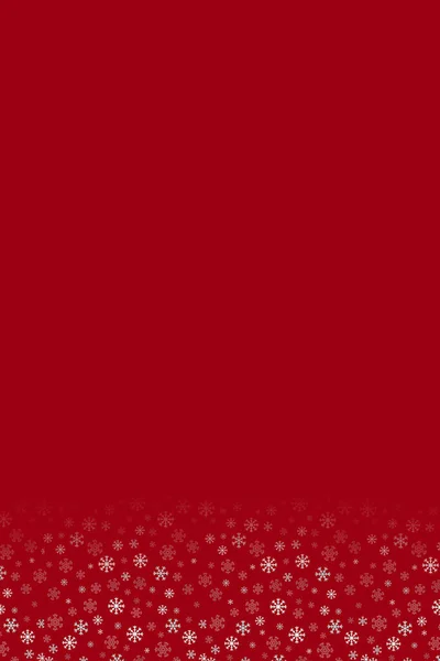 Sneeuwvlokken Vallen Kerst Rode Achtergrond Nieuwjaarskaart Concept Ontwerp Met Sneeuw — Stockfoto