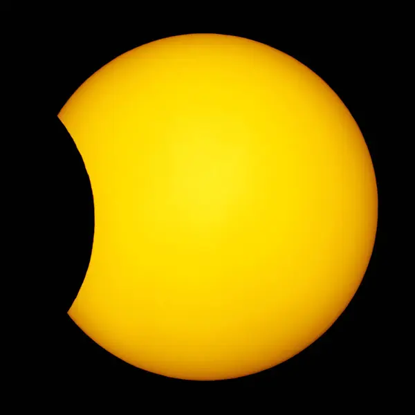 Solar Eclipse Capture View Sun Solar Eclipse Moon Passes Earth — Stock Photo, Image