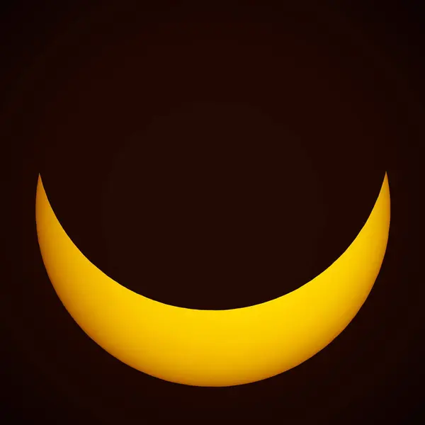 Partial Solar Eclipse Moon Passes Earth Sun View Sun Partial — Stock Photo, Image