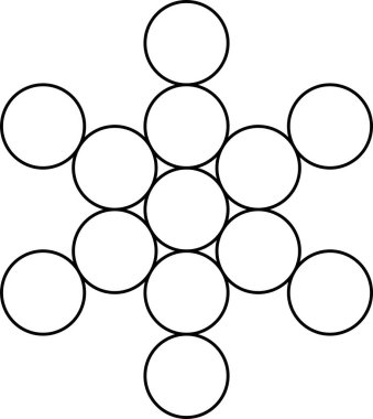 Beyaz arka planda izole edilmiş yaşam sembolü meyvesi. Kutsal geometri sembolü kavramı.