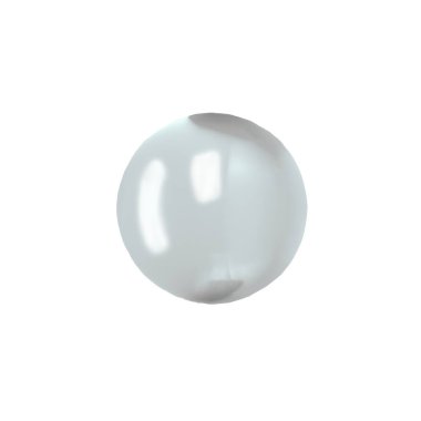 Beyaz arkaplanda izole edilmiş gerçekçi 3D cam top, şeffaf cam küre veya baloncuk, 3d görüntüleme.