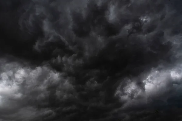 Dramatická Tmavá Bouře Déšť Mraky Černá Obloha Pozadí Temné Bouřkové — Stock fotografie