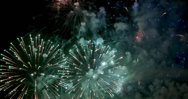 Green Firework Celebrate Anniversary Happy New Year 2023 4Th July — Foto Stock