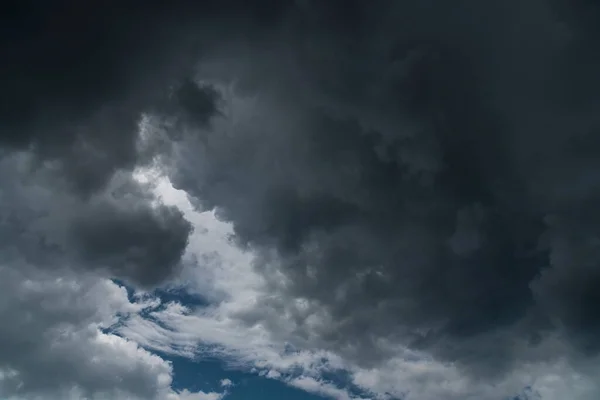 Temné Bouřkové Mraky Deštivé Krajiny Meteorologie Nebezpečí Větrná Bouře Katastrofa — Stock fotografie