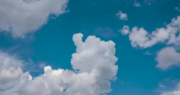 Проміжок Часу Блакитне Небо Біла Хмара Яскраві Чіткі Пейзажі Ландшафтний — стокове відео