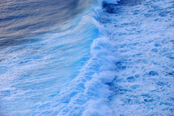 Blaues Meer Meer Meer Meereslandschaft Tropische Riesige Welle Auf Verschwommenem — Stockfoto