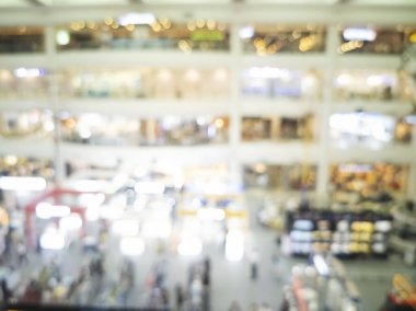 White Blurred background bright restaurant shopping mall Silver gray lighting. defocused store light bokeh in retail shop. Blurry off white Backdrop hospital bright softness hotel with copy space