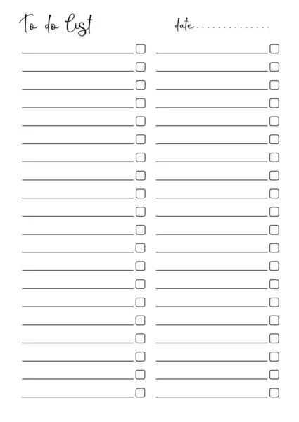 Vector Illustration Note Pad Page Lines Place Date List Every Stockvektor