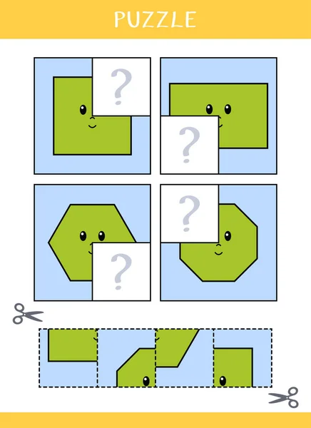 Puzzle Für Kinder Finden Sie Die Fehlenden Teile Des Bildes lizenzfreie Stockvektoren