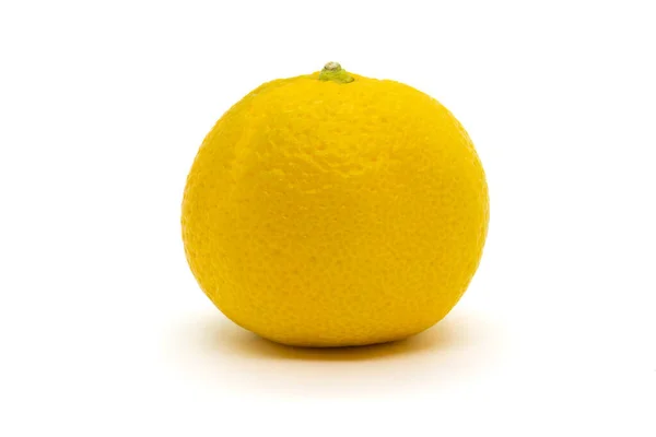 Giallo Maturo Satsuma Arancione Citrus Unshiu Isolato Fondo Bianco — Foto Stock