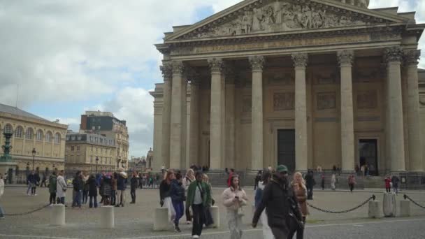 Place Pantheon Springtime Paris France March 2023 — Stock Video