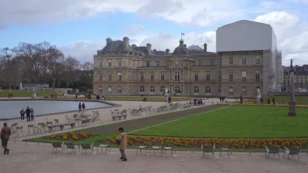 卢森堡宫和花园 Jardin Luxembourg 法国巴黎 2023年3月24日 — 图库视频影像