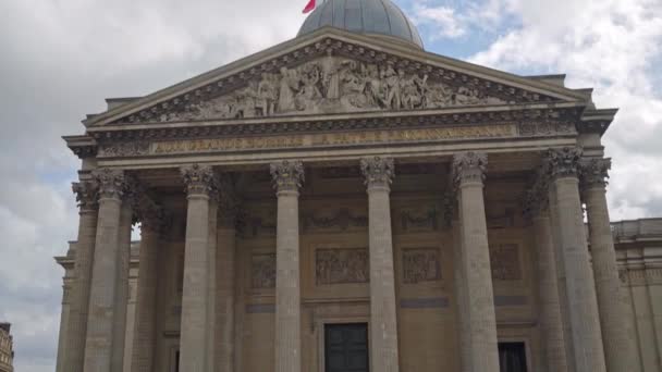 Pantheon Lente Kantelschot Parijs Frankrijk Maart 2023 — Stockvideo