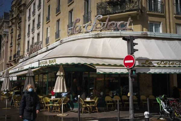Ресторан Select Бульваре Монпарнас Париже Франция Марта 2023 — стоковое фото