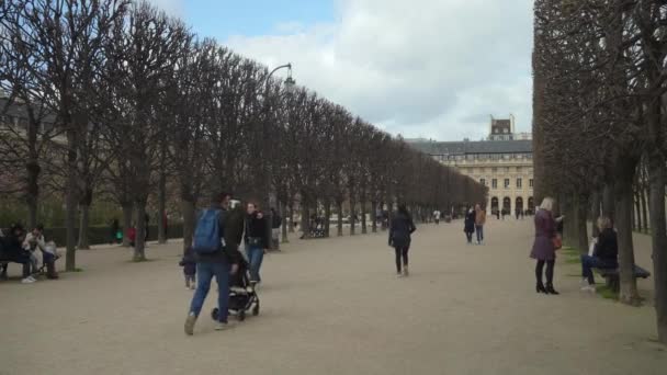 Baharda Palais Royal Garden Paris Fransa Mart 2023 — Stok video