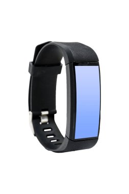 Fitness izleyici, boş ekran ile akıllı bilezik kırpma yolu ile beyaz arkaplan izole