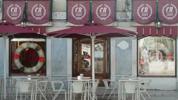Exterior Confeitaria Nacional Famosa Pastelería Lisboa Portugal — Vídeos de Stock